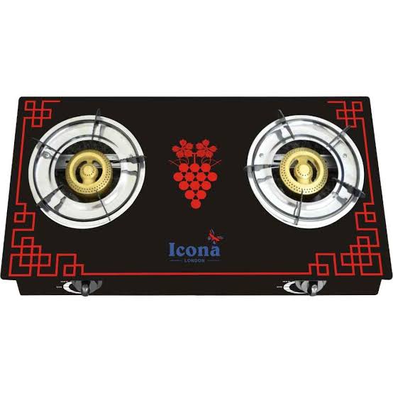 Icona 2 burner glass stove